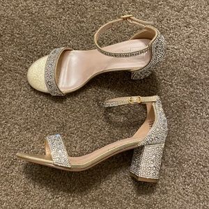 Women’s Silver Rhinestone Heels